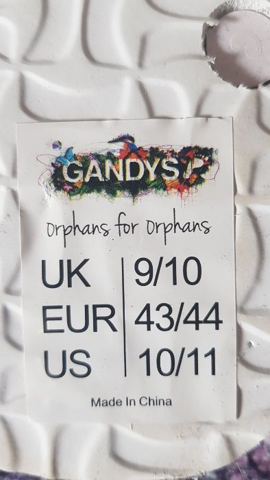 Slapi Gandy's, marimea 43/44 EUR (10/11US), din cauciuc, noi