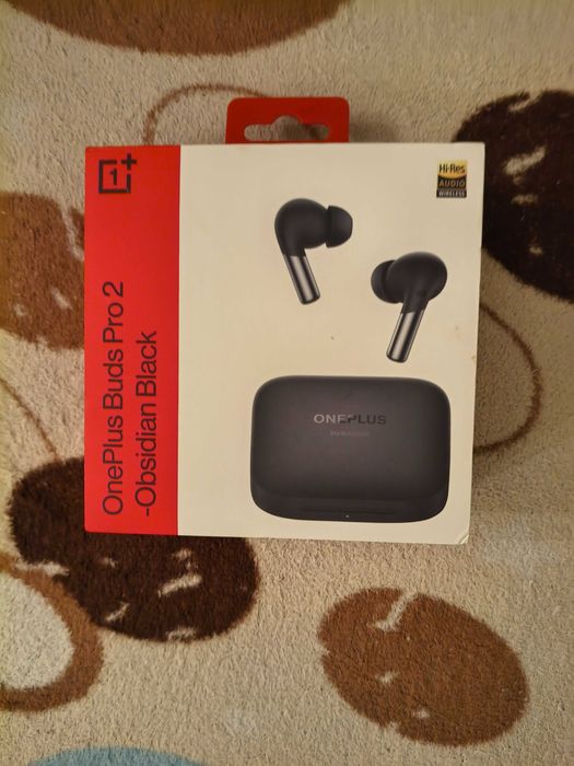 Casti OnePlus Buds Pro 2, True Wireless, Bluetooth, In-Ear, Microfon, Noise Cancelling, Negru
