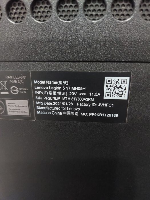 Laptop Gaming Lenovo Legion 5 - 17.3" | i7-10750H | GTX 1660 Ti | 16GB