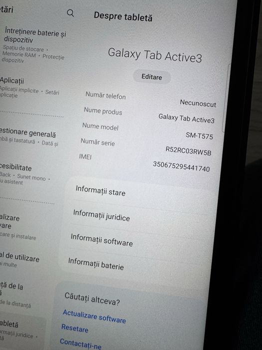 Tableta Samsung galaxy active 3 cu cartela