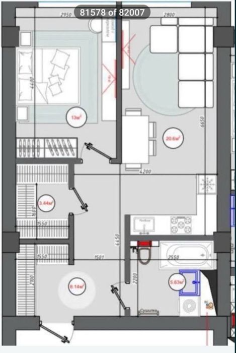 Продается 2х комнатная квартира,ЖК Нукус Авеню,ор-р Глинка,64м2