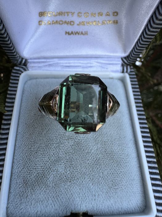 Inel din aur si turmalina