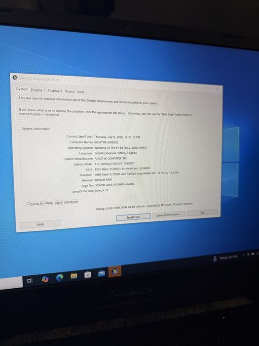 Laptop gaming Asus Tuf FX505DT, Gtx 1650, 8 gb ram