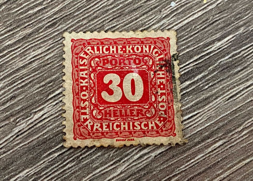 Colecție de două timbre vechi Germania 1920 și Austria 1916