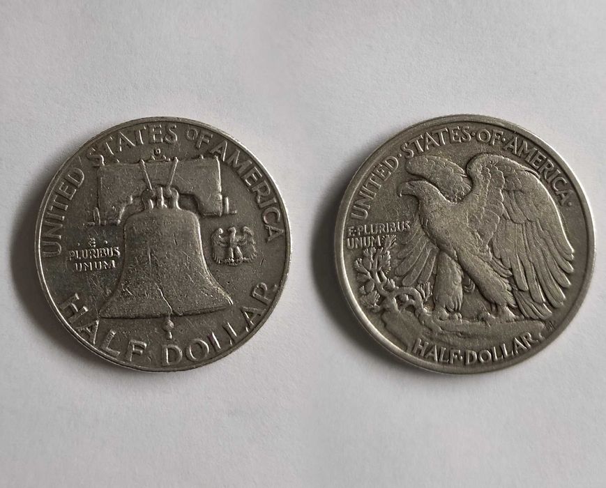 Два долара сребро проба 900/1000, общо тегло 25 гр