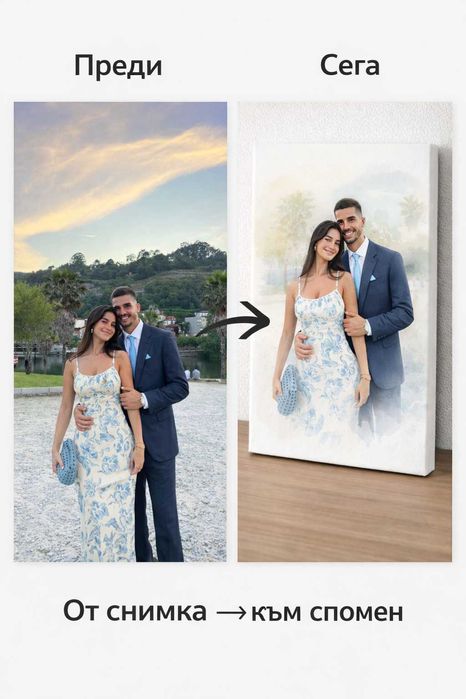 Персонализиран портрет на канава – перфектен подарък