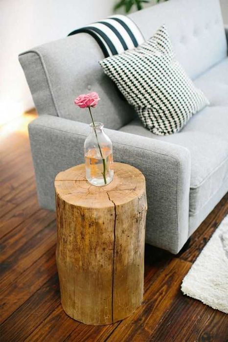 Stump Table - Пън масичка Помощна кафе масичка маса хол спалня градина