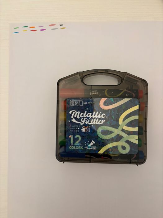 Фломастеры metallic glitter 12 шт