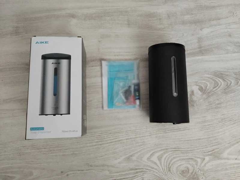 Dozator Automat Săpun Aike AK1205 – Inox, Negru Mat, 750ml