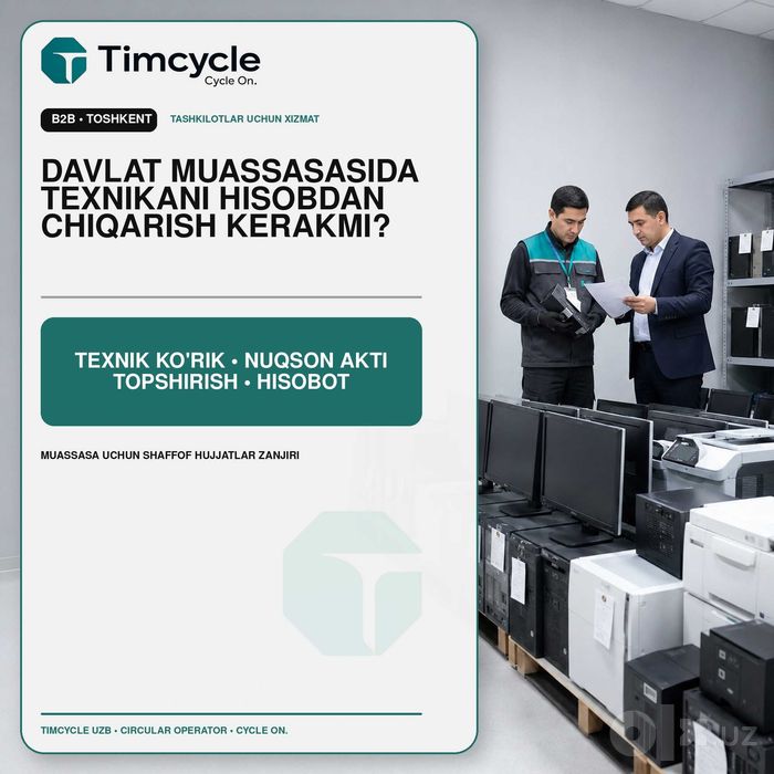 Tехnikalarni hisobdan chiqarishni texnik kuzatib borish