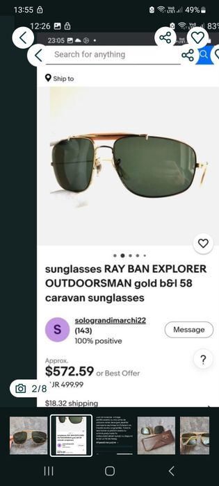 Ray Ban Explorer Outdoorsman B&L USA