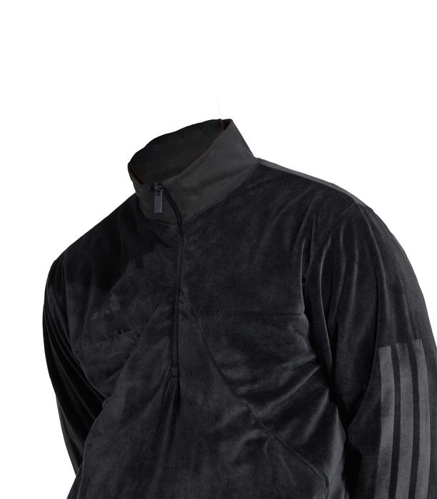 adidas men VELOUR HALF ZIP Track Top