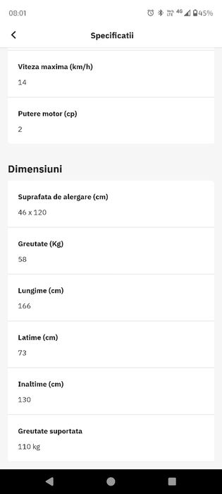 Bandă de alergare Myria