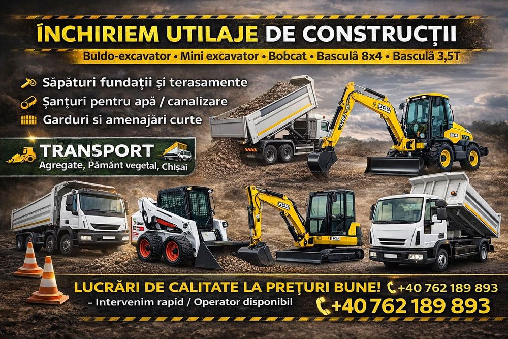 Mini Excavator, Buldo-excavator și bobcat