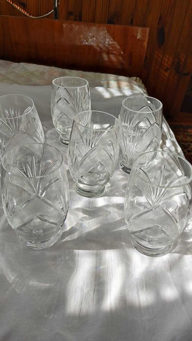 Кристални чаши за уиски и за газирани напитки