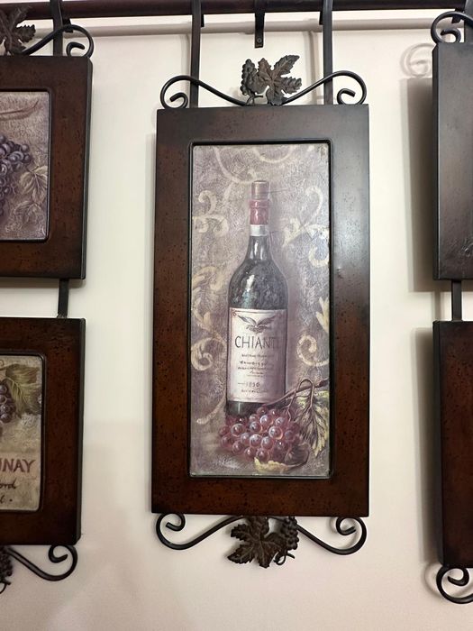 Tablouri lemn masiv si cadru metal superb