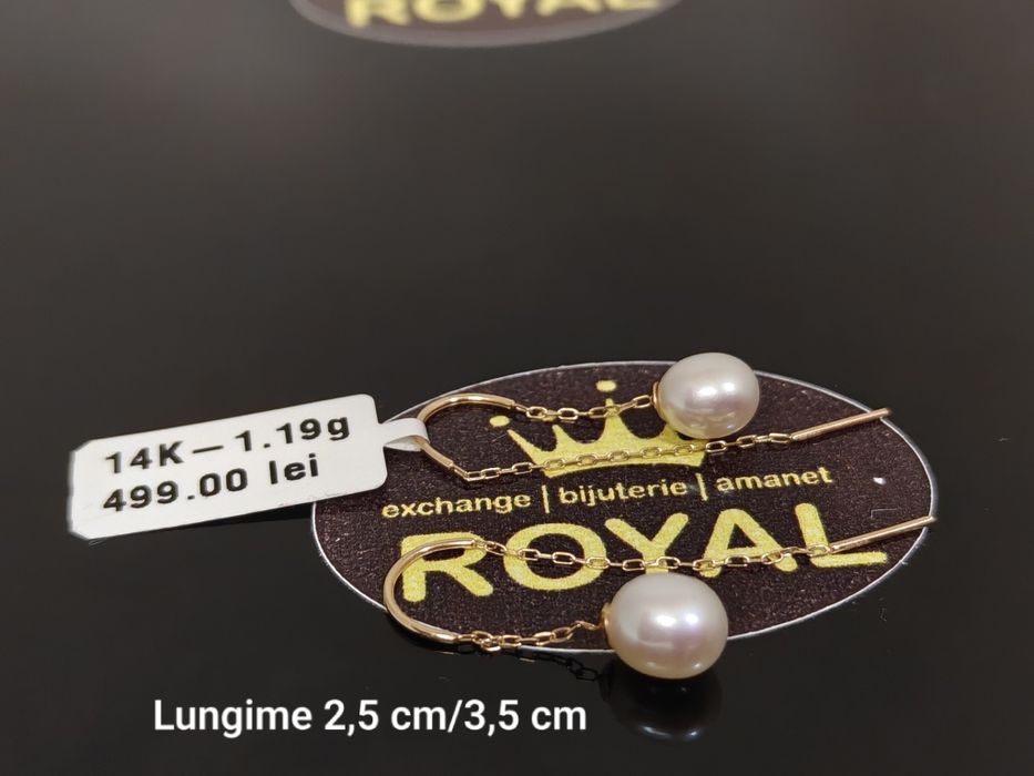 Bijuteria Royal: Cercei aur 14k/1.19 gr