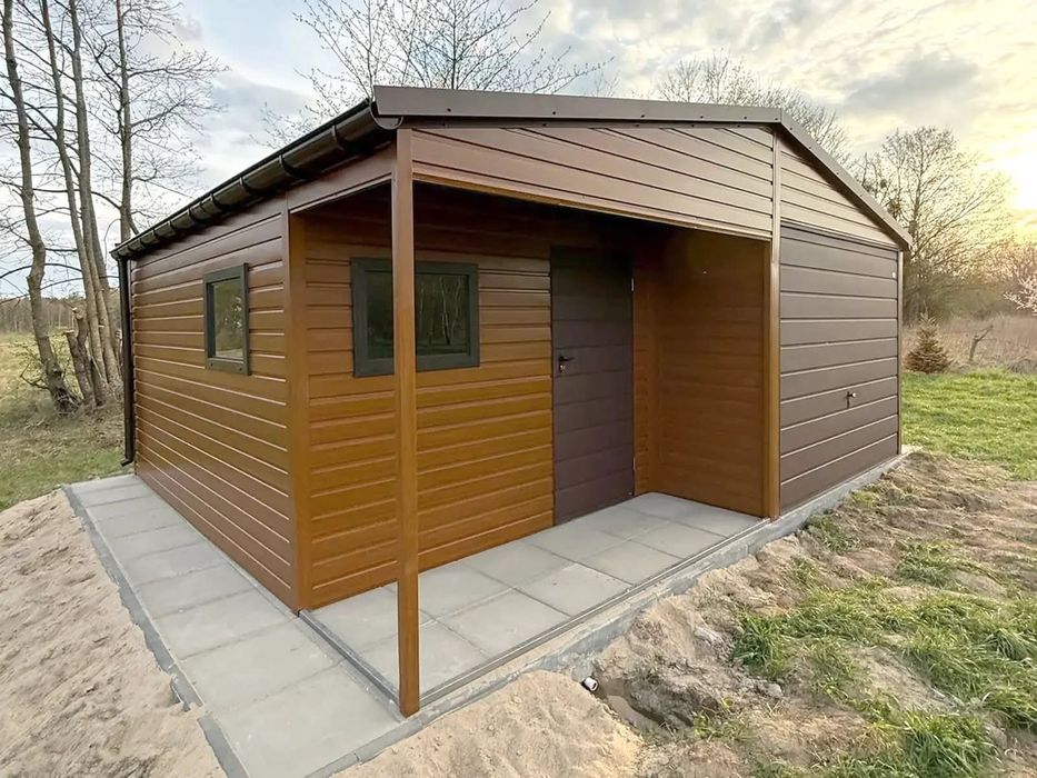 Vand garaj metalic 7x6m premium – structura rezistenta