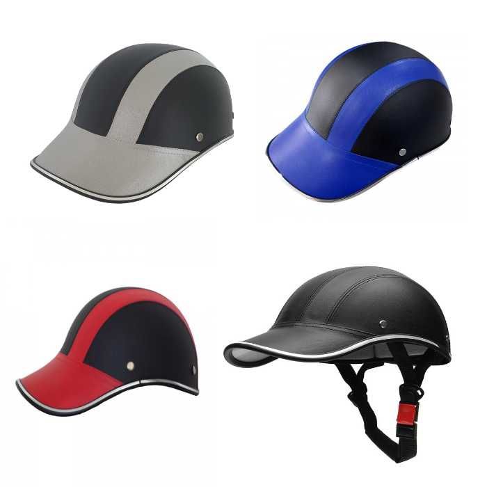 Каска за мотор 2411, черен, червен, син и сив