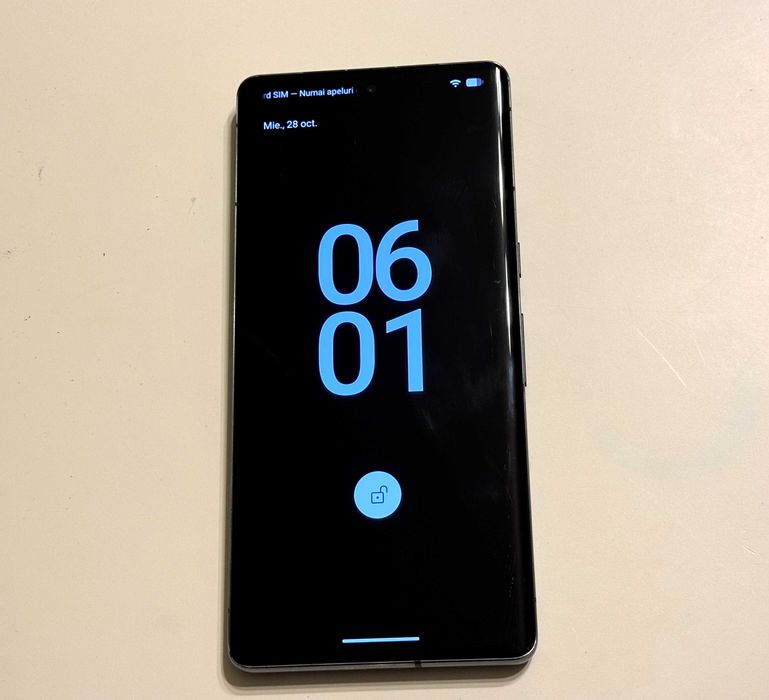 Google Pixel 7 Pro 128GB Obsidian, stare foarte bună de funcționare