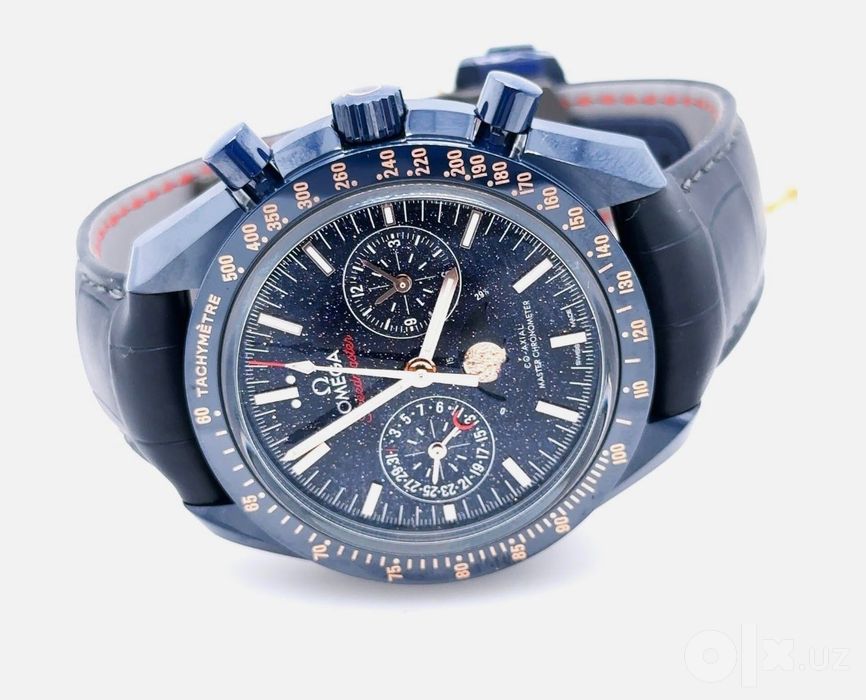 Часы Omega Speedmaster Moonphase (Синяя керамика / Авантюрин)