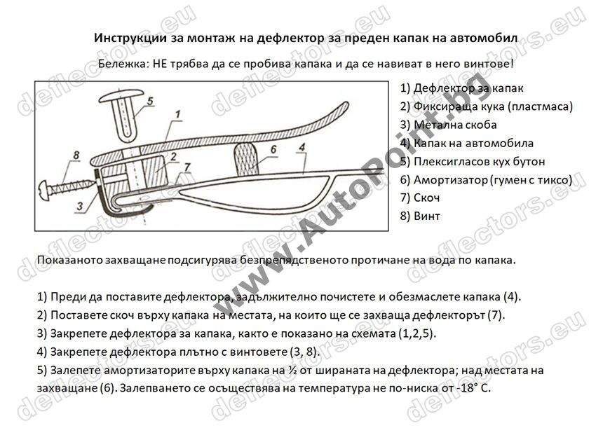 Дефлектор Мухобойка Mercedes-Benz Vito W639 спойлер капак