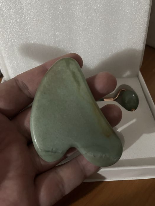 Скребок гуаша, нефритовый роллер нефрит