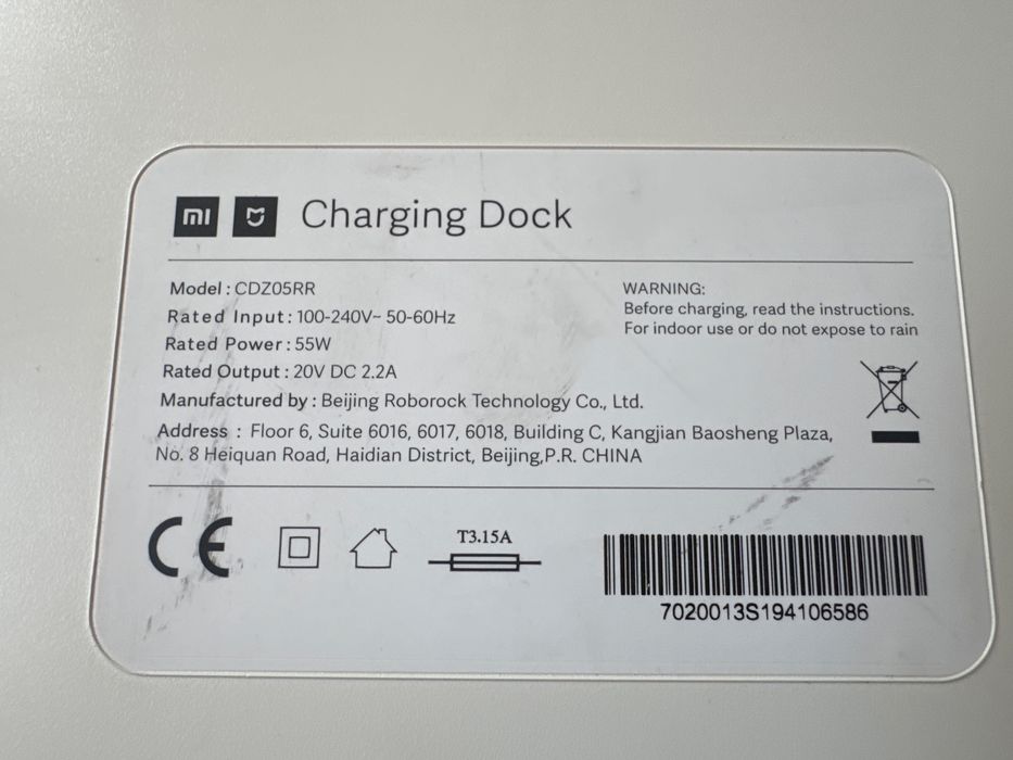 Statie de încărcare pentru aspirator robot Xiaomi/Roborock.