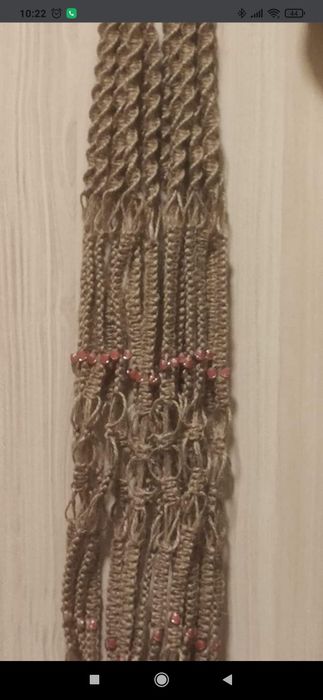 Двойно Макраме  за две саксии 14  лв..  двуцветни и бели 6.00лв.Канап