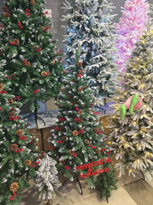 Елха с шишарки и плодове/изкуствена елха/Коледна елха