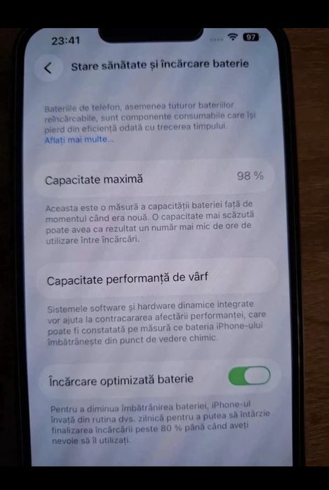 Iphone 13 -128gb - 98% stare baterie - Midnight (albastru inchis)