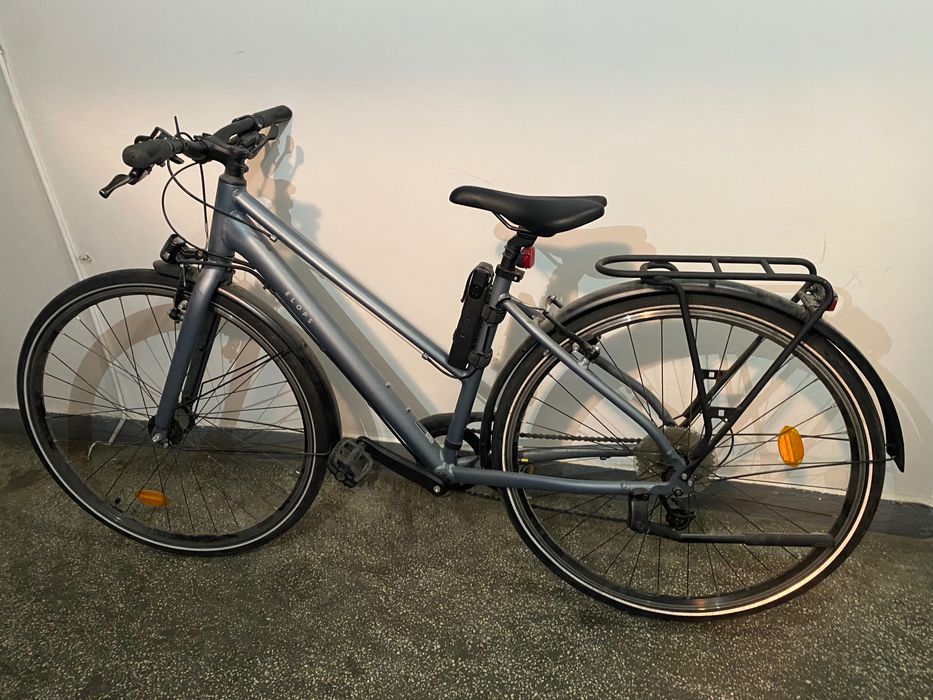 Bicicletă de oraș Elops LD 500 cadru jos gri