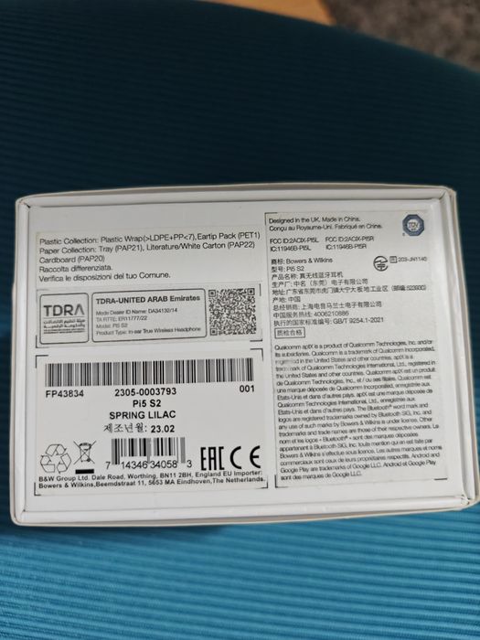 Căști Bowers Wilkins Pi5 S2 - Spring Lilac