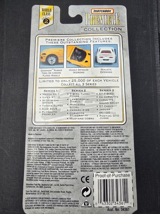 Количка matchbox mercedes 600sl limited edition