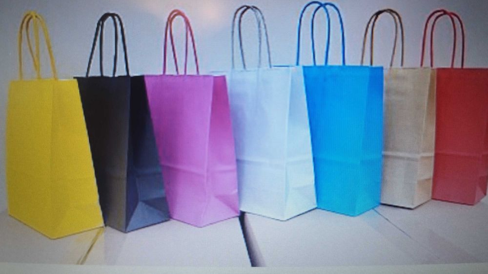 Pungi-sacose hartie maner rasucit 18x8x22/32x12x41 cm.