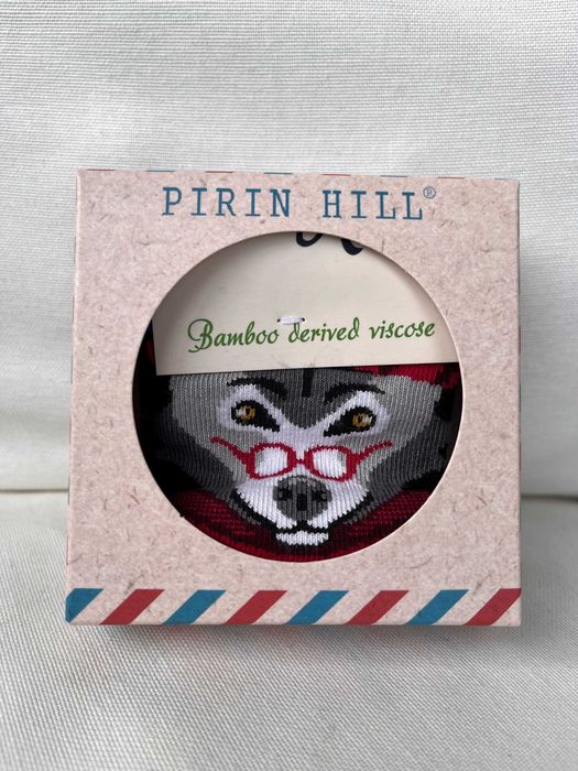 Pirin Hill Коледни Бамбукови чорапи с Вълк, р-р 27-30 +подаръчна кутия