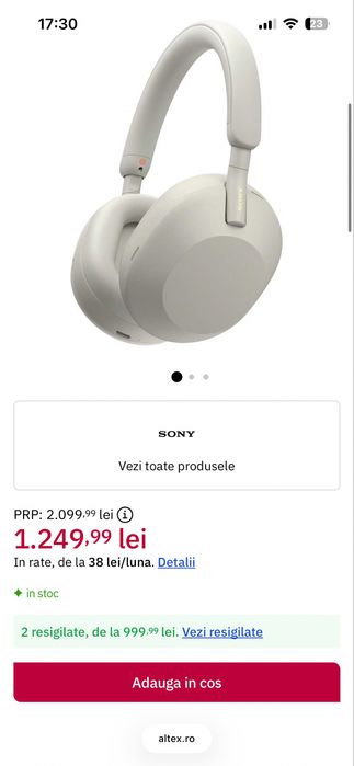 Casti Sony WH-1000XM5 Bluetooth