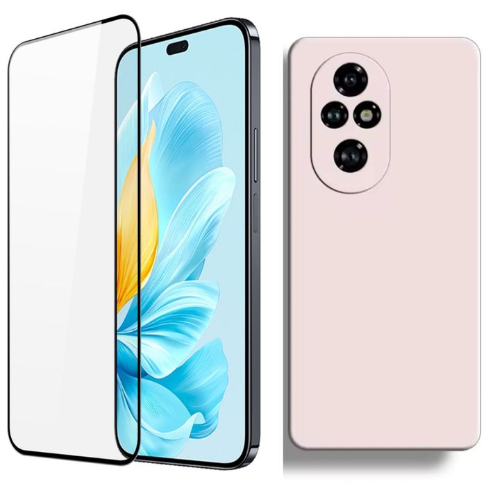 Husa Silicon Interior Fin +Folie Sticla Silicon Honor 200/400 LITE PRO