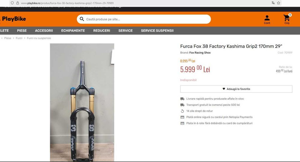 Furca Fox 38 factory kashima