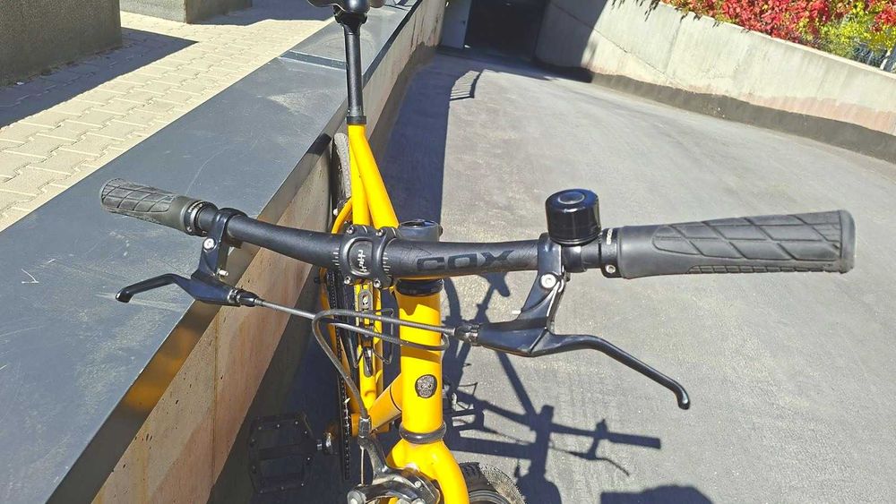 Градски велосипед Elops Single Speed 500, жълт, с ъпгрейди и нови гуми!