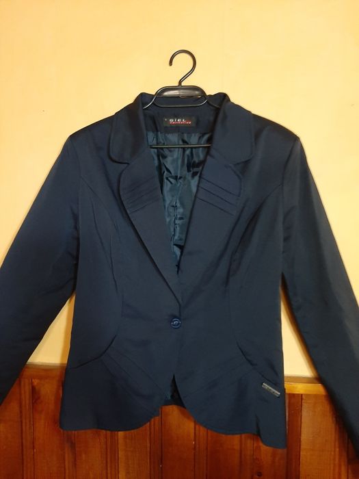 Дамско синьо сако