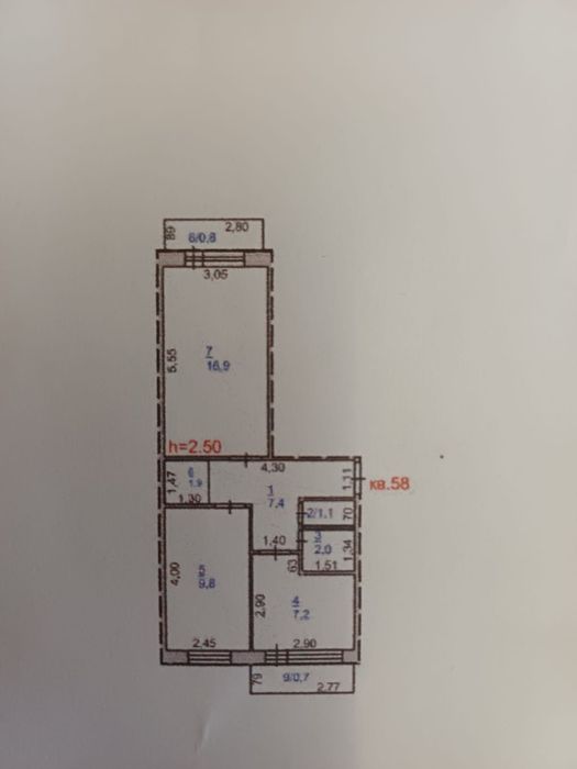 Продам 2 комнатную квартиру
