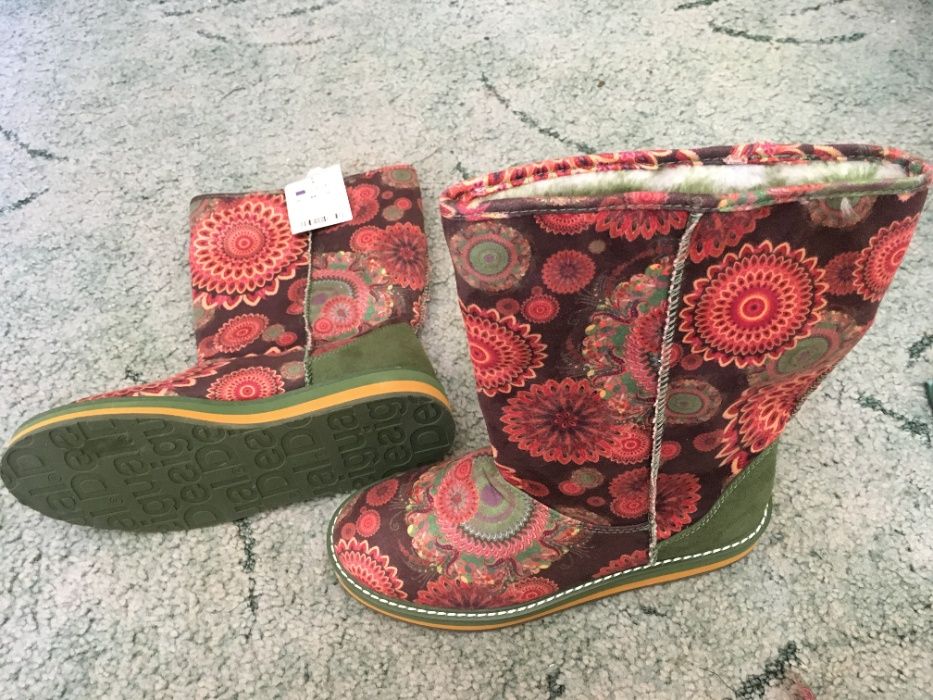 Нови ботуши Desigual 36 с етикет идея за подарък розово зелено