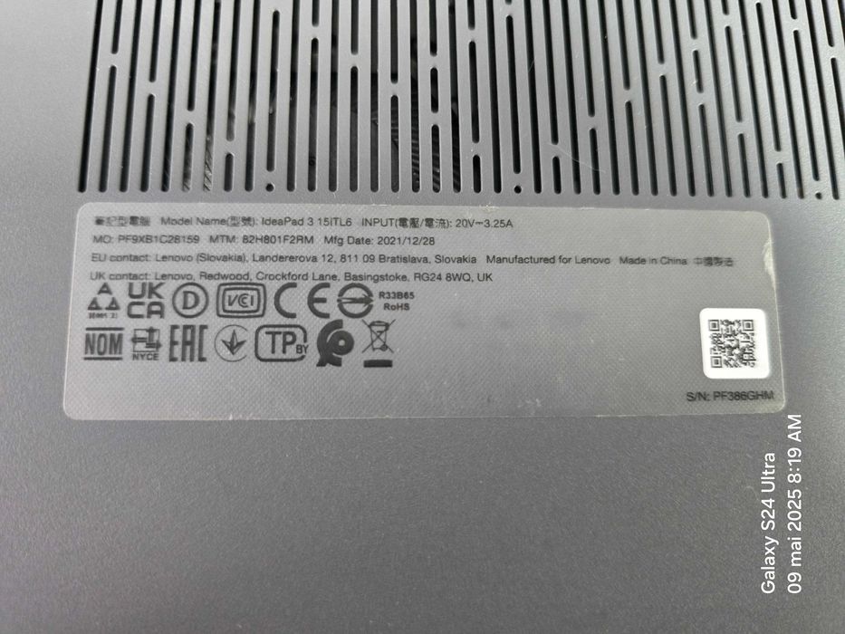 Laptop Lenovo IdeaPad3 - 8GB RAM, 256GB SSD