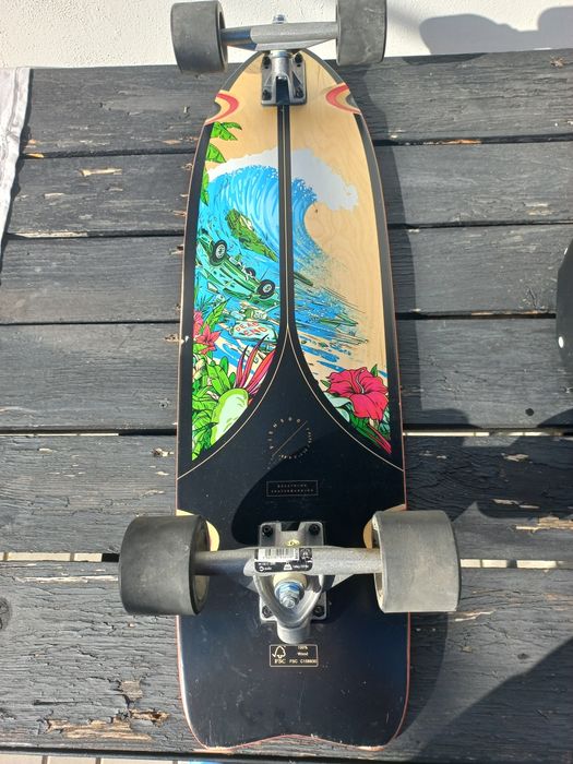 Waveboard Fish 500, 3 seturi protecții, cască