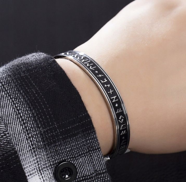 Brățări  bărbați, otel inoxidabil și piele