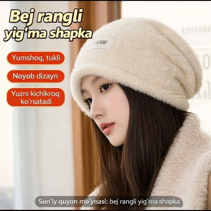 Qizlar va ayollar uchun issiq qishki shapkalar