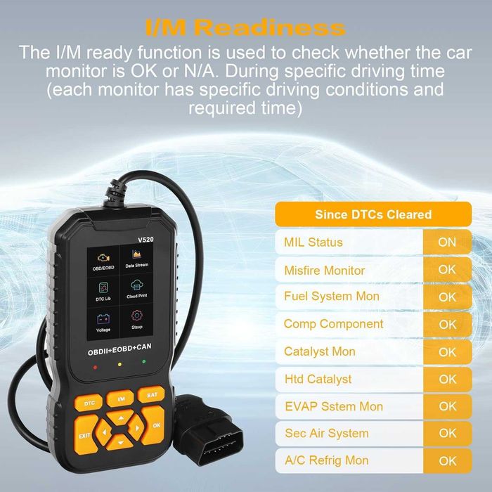 Garmee OBD2 скенер за автоматична диагностика за превозни средства