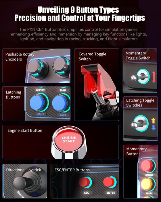 Panou control lateral gaming PXN CB1