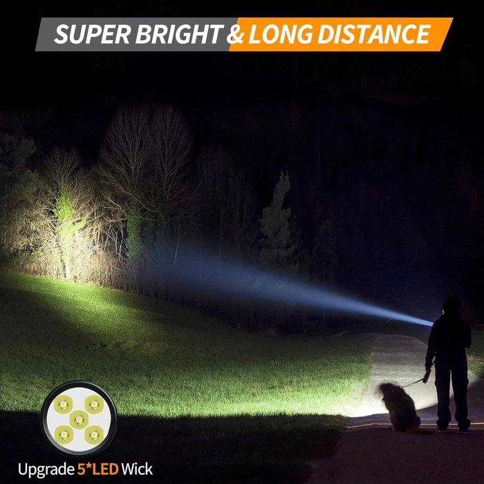 Lanternă Puternica Wurkkos 5 leduri, 5 moduri 2000 lumeni